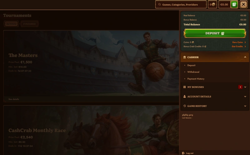 wildrobin account page